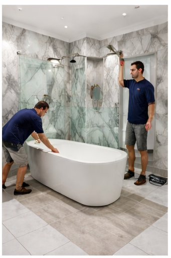 shower tub installation